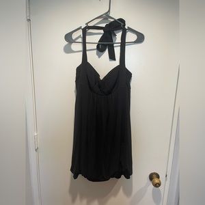 Large BCBG Black Halter Mini Dress